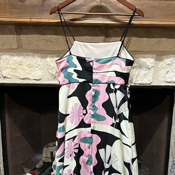 Anthropologie Oopscool Maxi Dress Graphic Print Dress  Floral Eclectic Medium - Picture 8 of 14